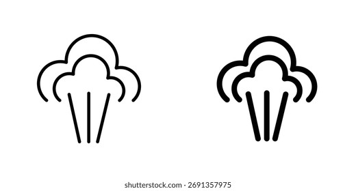 Ícone de vapor Ilustração vetorial simples para design gráfico e web.