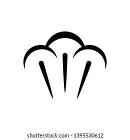 steam icon symbol vector. on white background