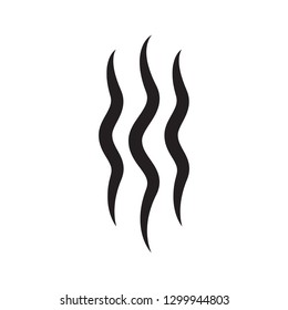 Steam icon vector isolated on white background. Steam icon for design template, smell sign, wave logo and smoke symbol. Creative abstract concept, vector illustration