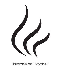 Steam icon vector isolated on white background. Steam icon for design template, smell sign, wave logo and smoke symbol. Creative abstract concept, vector illustration