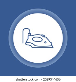 Steam iron color line icon. Household equipment. Sign for web page, mobile app, banner. 