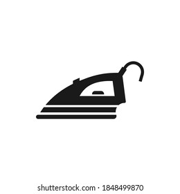 Icono plano de hierro a vapor aislado en fondo blanco. Ilustración del vector