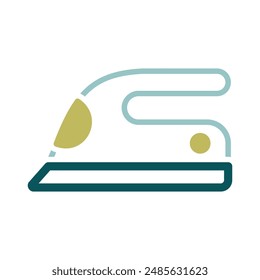 Steam iron flat vector isolated icon. Graph symbol for household electric web site and apps design, logo, app, UI