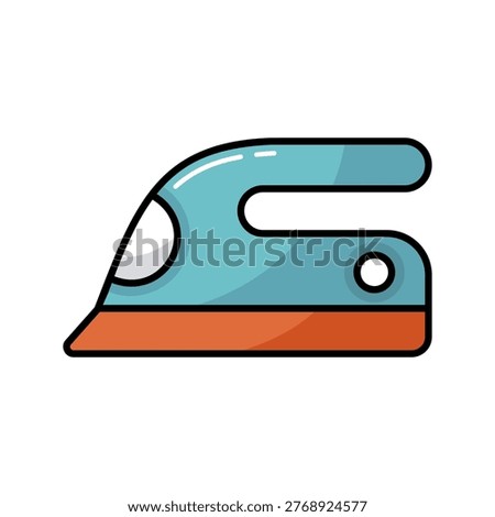 Steam iron flat vector isolated icon. Graph symbol for household electric web site and apps design, logo, app, UI
