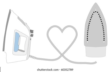 Steam Iron with Heart Cord
