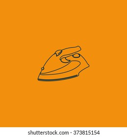 Steam iron icon.
