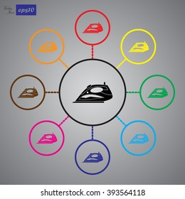 Steam iron icon