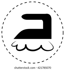 Steam iron icon 