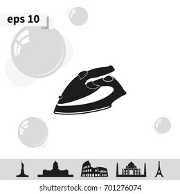 Steam iron icon.