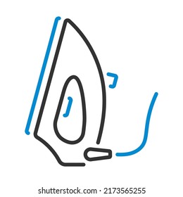 Icono de hierro a vapor. Contorno de negrita editable con diseño de relleno de color. Ilustración vectorial.