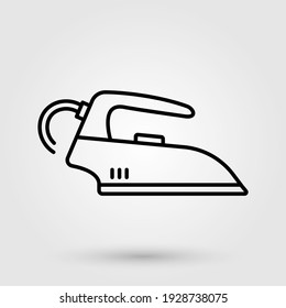 Steam iron icon. Household appliance symbol.