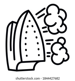 Icono de hierro a vapor. Icono de vector de hierro de contorno para diseño web aislado en fondo blanco