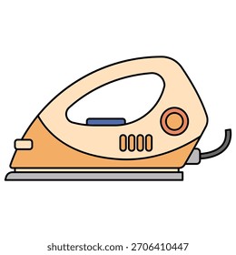 Steam Iron Icon Template – Laundry Equipment Vector