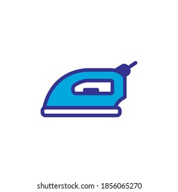 steam iron icon, vector, color style design