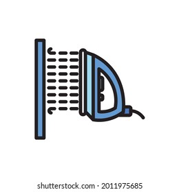 Steam Iron Icon Vector Illustration