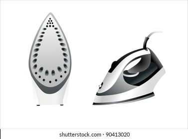 Steam iron isolated on white background