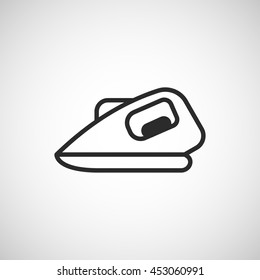 steam iron line icon