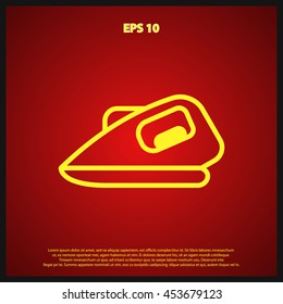 steam iron line icon