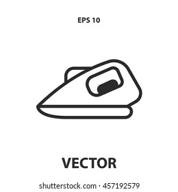 steam iron line icon