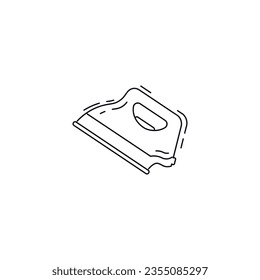 Steam iron line icon. Steam iron thin line icon,