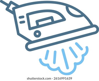 Steam Iron Line Two Colour Icon