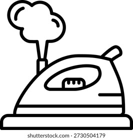 Línea de plancha de vapor Vector Icon Design