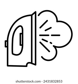 Steam iron on white background, vector illustration