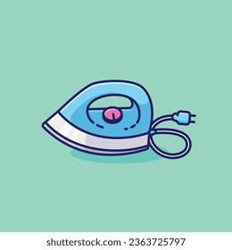 Steam iron simple cartoon vector illustration electronic devices concept icon isolated