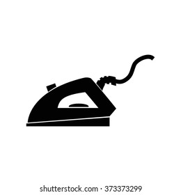 Steam iron vector icon.