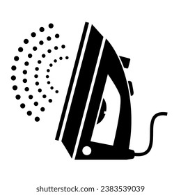 Steam iron vector icon isolated on white background, household appliance sign, vector graphics