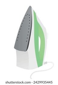 Steam iron- vertical. vector illustration
