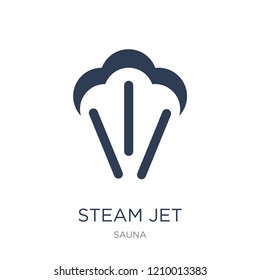 Steam jet icon. Trendy flat vector Steam jet icon on white background from sauna collection, vector illustration can be use for web and mobile, eps10