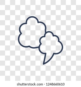 Steam jet icon. Trendy linear Steam jet logo concept on transparent background from sauna collection
