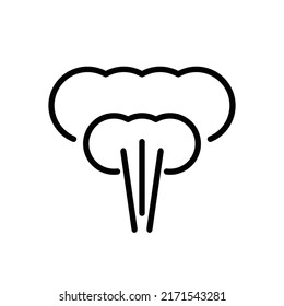Steam jet vector icon isolated on white background. Puff smoke cloud vector icon isolated.