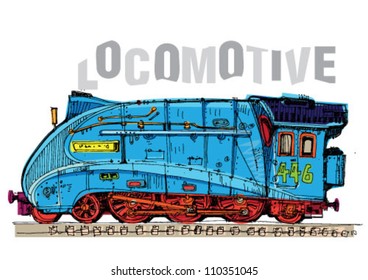 Steam Locomotive Cartoon 스톡 벡터(로열티 프리) 110351045 | Shutterstock