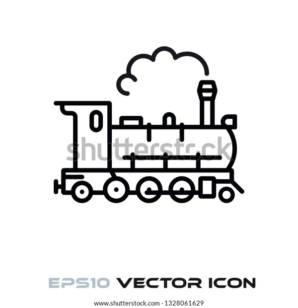 蒸気機関車の平線アイコンベクターイラスト のベクター画像素材 ロイヤリティフリー