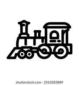 steam locomotive industry line icon vector. steam locomotive industry sign. isolated contour symbol black illustration