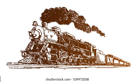 Steam Locomotive Sketch