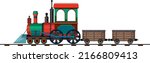Steam locomotive train vintage style illustration