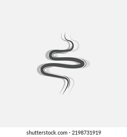 Steam Steam Logo Vector Hot Evaporating Aroma. Smell Line Illustration, Cooking Steam Icon, Steam Train, Baking, Smoking