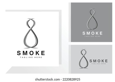 Steam Steam Logo Vector Hot Evaporating Aroma. Smell Line Illustration, Cooking Steam Icon, Steam Train, Baking, Smoking
