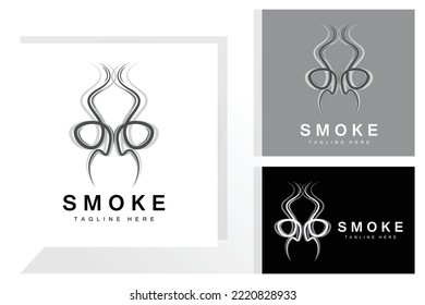 Steam Steam Logo Vector Hot Evaporating Aroma. Smell Line Illustration, Cooking Steam Icon, Steam Train, Baking, Smoking