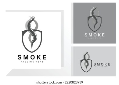 Steam Steam Logo Vector Hot Evaporating Aroma. Smell Line Illustration, Cooking Steam Icon, Steam Train, Baking, Smoking