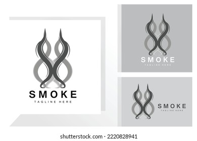 Steam Steam Logo Vector Hot Evaporating Aroma. Smell Line Illustration, Cooking Steam Icon, Steam Train, Baking, Smoking
