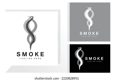 Steam Steam Logo Vector Hot Evaporating Aroma. Smell Line Illustration, Cooking Steam Icon, Steam Train, Baking, Smoking
