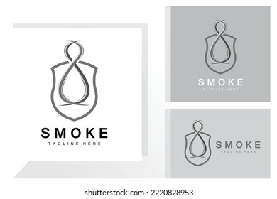 Steam Steam Logo Vector Hot Evaporating Aroma. Smell Line Illustration, Cooking Steam Icon, Steam Train, Baking, Smoking