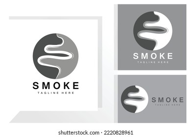 Steam Steam Logo Vector Hot Evaporating Aroma. Smell Line Illustration, Cooking Steam Icon, Steam Train, Baking, Smoking