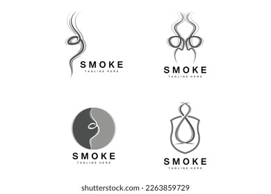 Steam Steam Logo Vector Hot Evaporating Aroma. Smell Line Illustration, Cooking Steam Icon, Steam Train, Baking, Smoking