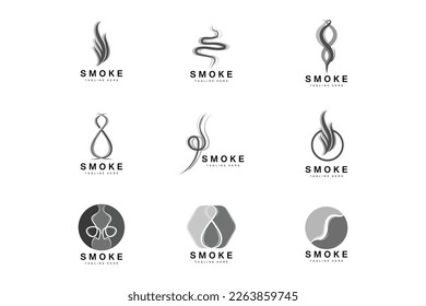 Steam Steam Logo Vector Hot Evaporating Aroma. Smell Line Illustration, Cooking Steam Icon, Steam Train, Baking, Smoking