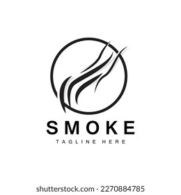 Steam Steam Logo Vector Hot Evaporating Aroma. Smell Line Illustration, Cooking Steam Icon, Steam Train, Baking, Smoking